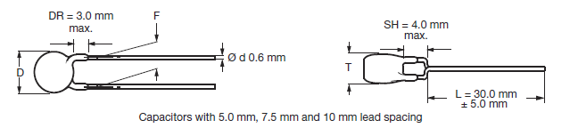 Vishay / BC Components VY2 Series AC Line Rated Disc Capacitors